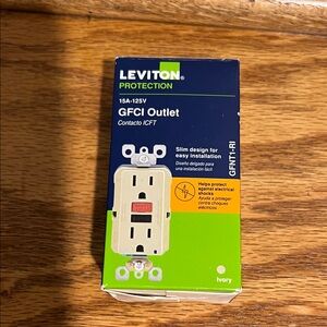 Leviton GFCI Outlet in Ivory